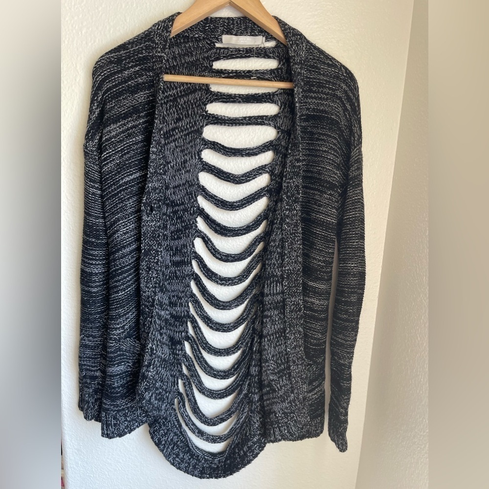 One gray day Blaine button up sweater cardigan